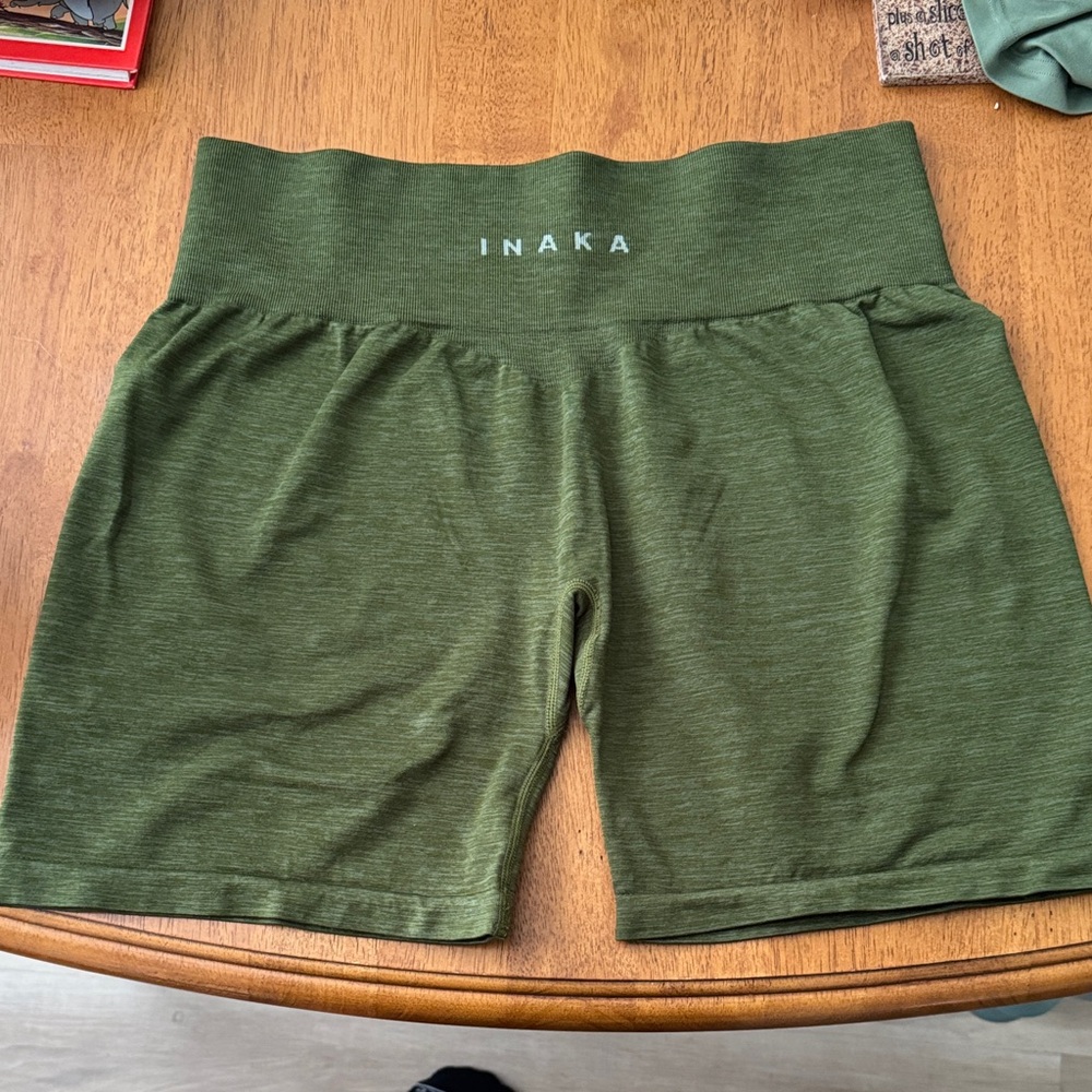 Inaka Power Women's Green Athletic Shorts